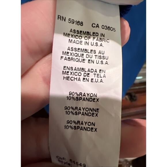 Karen Kane Royal Blue Butterfly Sleeve Shirt Blouse Size Small - Picture 6 of 7